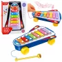 LEAN TOYS Bērnu šķīvji Raķete uz Riteņiem Kosmosa kuģa Nūjiņa Zila