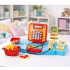 LEAN TOYS Interaktīvais pārtikas preču ratiņš ar skeneri un svariem
