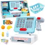 LEAN TOYS Interaktīvais kases aparāts ar skeneri, grozu, pārtikas produktiem, gaismām un skaņām