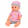 LEAN TOYS Interaktīvā lelle ar urinēšanas funkciju, ratiņi, šūpulis un aksesuāri 3-in-1 komplekts