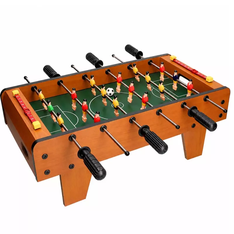 LEAN TOYS Galda futbols Arcade spēle Mini koka spēļu galds 50x25 cm
