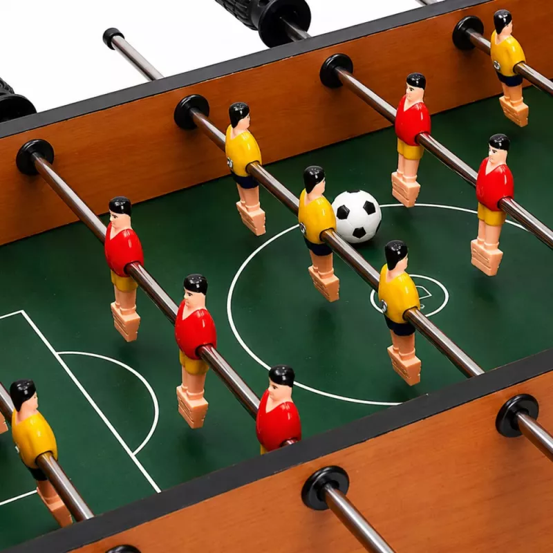 LEAN TOYS Galda futbols Arcade spēle Mini koka spēļu galds 50x25 cm