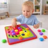 LEAN TOYS Button Mosaic Puzzle Creative Geometric Puzzle Mushrooms 46 pcs.