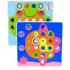 LEAN TOYS Button Mosaic Puzzle Creative Geometric Puzzle Mushrooms 46 pcs.