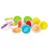 LEAN TOYS Izglītojošs olu šķirotājs, formu atbilstība, krāsaini augļi, 12 gab.