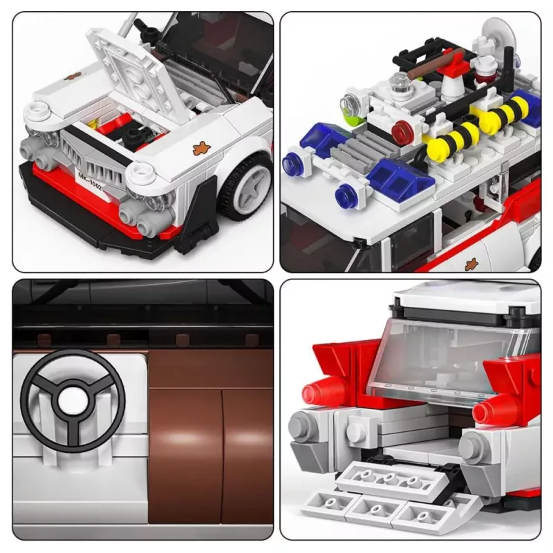 LEAN TOYS Būvbloķi Autobuss Ghost Bus Balts 631 gab.