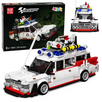 LEAN TOYS Būvbloķi Autobuss Ghost Bus Balts 631 gab.