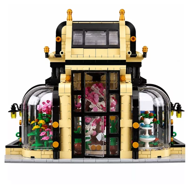 LEAN TOYS Būvbloķi Botāniskais dārzs Orangerija ar LED apgaismojumu 2147 gabali