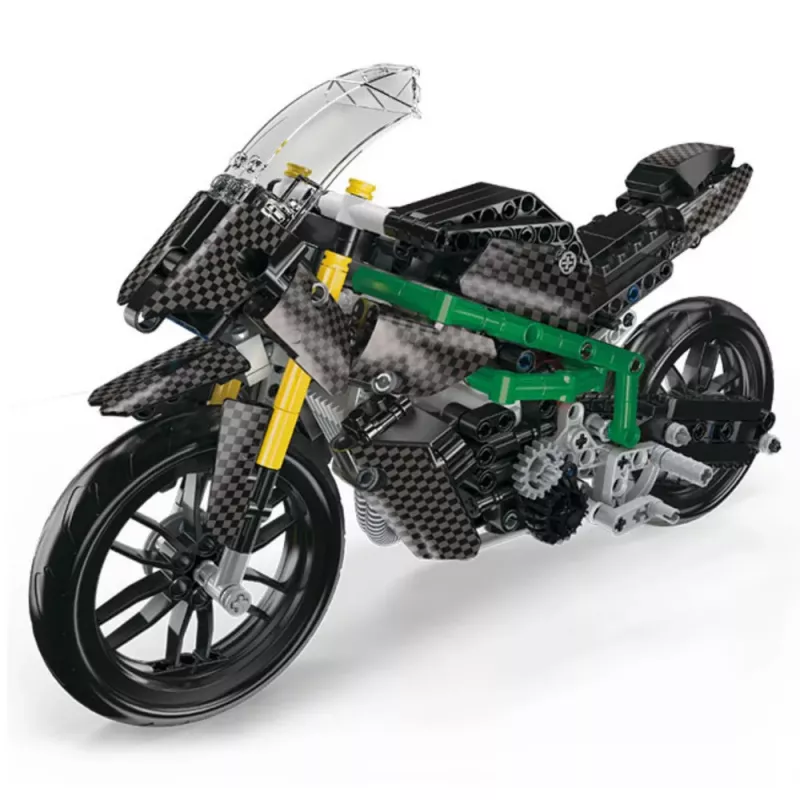 LEAN TOYS Konstrukcijas klucīši Racing Motocikls Sports Melns 656 gab.