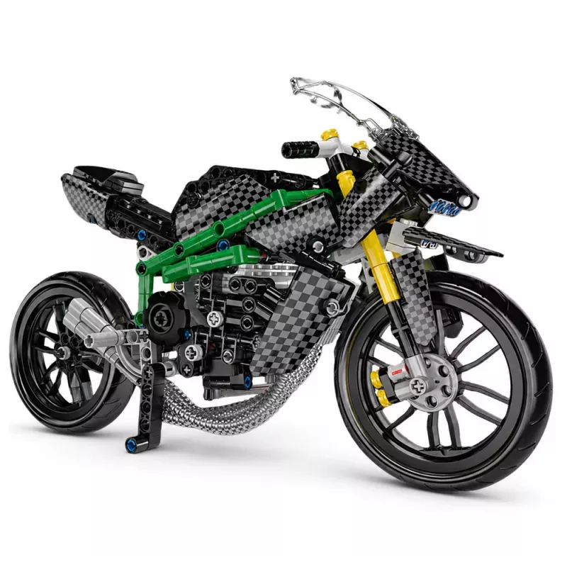 LEAN TOYS Konstrukcijas klucīši Racing Motocikls Sports Melns 656 gab.
