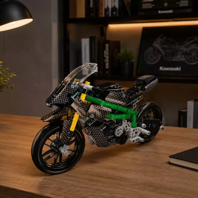 LEAN TOYS Konstrukcijas klucīši Racing Motocikls Sports Melns 656 gab.