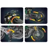 LEAN TOYS Konstrukcijas klucīši Racing Motocikls Sports Melns 656 gab.