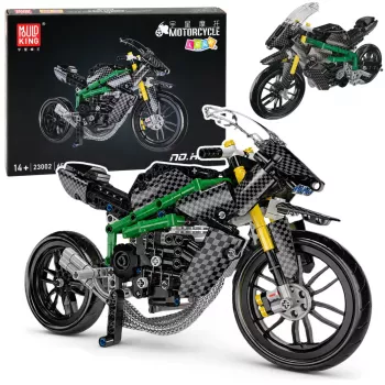 LEAN TOYS Konstrukcijas klucīši Racing Motocikls Sports Melns 656 gab.