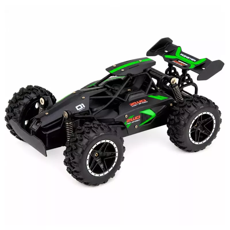LEAN TOYS RC bezceļu kāpšanas automašīna ar tālvadību, melna, 1:18, 15 km/h