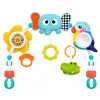 LEAN TOYS Sensoriskā arka ar ziloni gultiņai, autokrēsliņam, ratiņiem, spogulis, grabulis