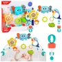 LEAN TOYS Sensoriskā arka ar ziloni gultiņai, autokrēsliņam, ratiņiem, spogulis, grabulis