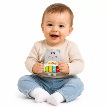 LEAN TOYS Muzikālā rotaļlieta Kaķēna klavieres Izglītojošas mazuļiem Melodijas Skaņas
