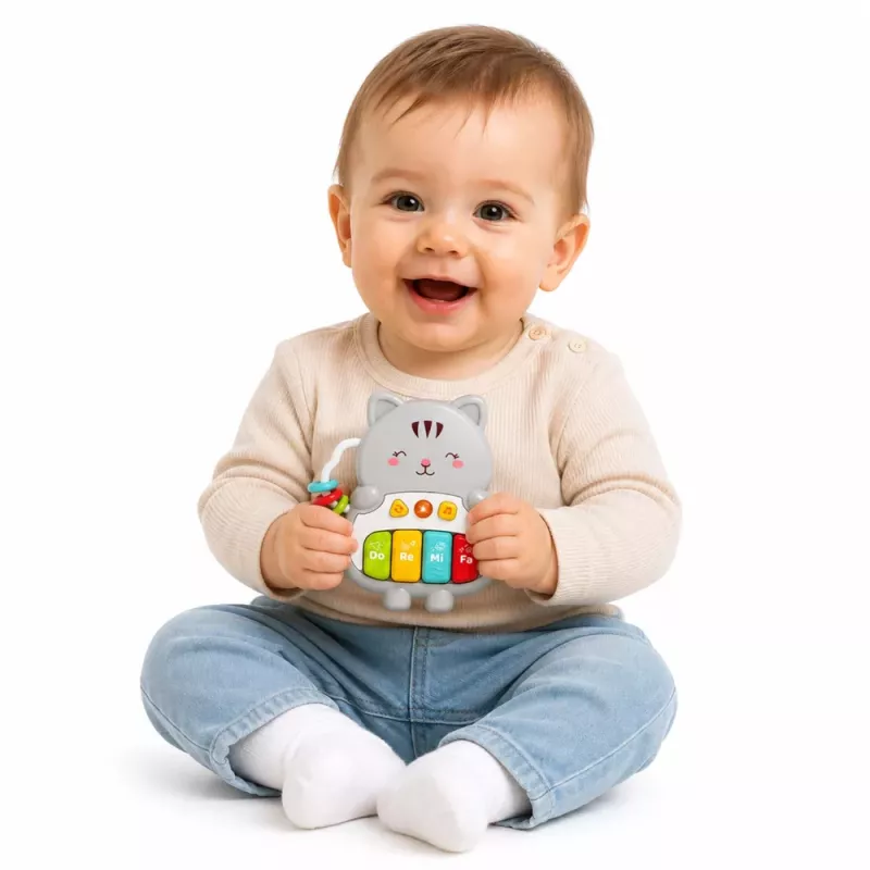 LEAN TOYS Muzikālā rotaļlieta Kaķēna klavieres Izglītojošas mazuļiem Melodijas Skaņas