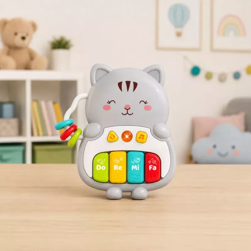 LEAN TOYS Muzikālā rotaļlieta Kaķēna klavieres Izglītojošas mazuļiem Melodijas Skaņas