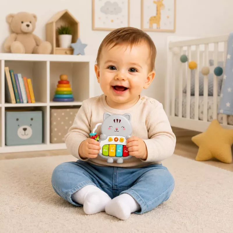 LEAN TOYS Muzikālā rotaļlieta Kaķēna klavieres Izglītojošas mazuļiem Melodijas Skaņas