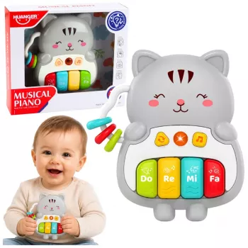 LEAN TOYS Muzikālā rotaļlieta Kaķēna klavieres Izglītojošas mazuļiem Melodijas Skaņas