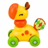 LEAN TOYS Interaktīvā sensorā rotaļlieta Žirafes mašīna mazuļiem Dzeltena