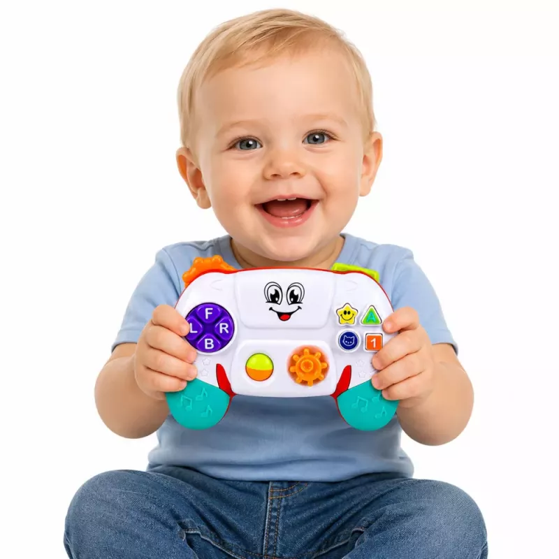 LEAN TOYS Interaktīvs izglītojošs paklājiņš mazuļiem ar gaismām, skaņām un melodijām