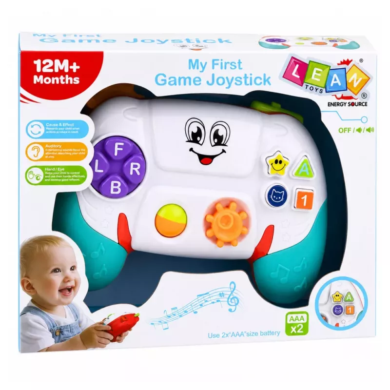 LEAN TOYS Interaktīvs izglītojošs paklājiņš mazuļiem ar gaismām, skaņām un melodijām