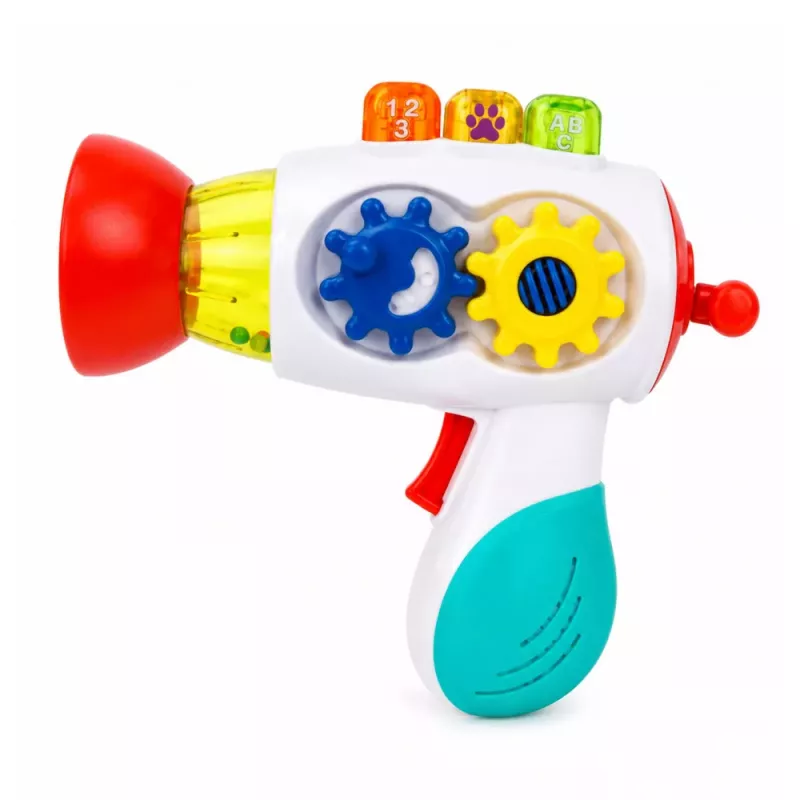 LEAN TOYS Interaktīvā bērnu žāvētāja ar gaismām, skaņām, zobratiem un bumbiņām