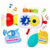 LEAN TOYS Interaktīvā bērnu žāvētāja ar gaismām, skaņām, zobratiem un bumbiņām