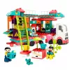 LEAN TOYS Saliekamais Kemperis Celtniecības Klucīši Figūriņas Gaismas Skaņas 98 gab.