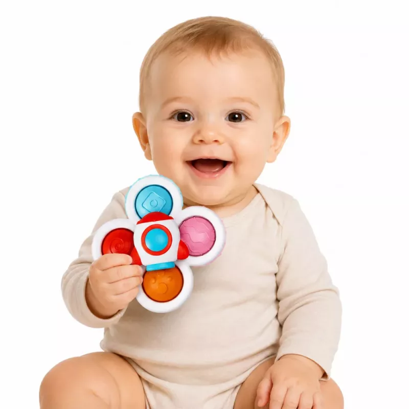 LEAN TOYS Sensoriskie vērpēji ar piesūcekni Pop-It Krāsaini 3 gab.