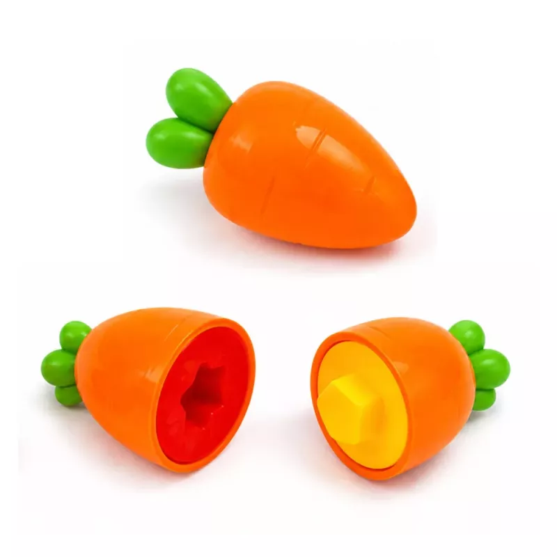 LEAN TOYS Izglītojošs Burkānu Šķirotājs Formu Krāsu Saskaņošana 12 gab.