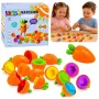 LEAN TOYS Izglītojošs Burkānu Šķirotājs Formu Krāsu Saskaņošana 12 gab.