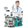 LEAN TOYS Lielais medicīnas komplekts ar medicīnas galdu, ārsta gaismām, skaņām un aksesuāriem, 77 daļas