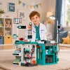 LEAN TOYS Lielais medicīnas komplekts ar medicīnas galdu, ārsta gaismām, skaņām un aksesuāriem, 77 daļas