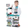LEAN TOYS Lielais medicīnas komplekts ar izmeklēšanas galdu, gaismām, skaņām un aksesuāriem, 61 gab.
