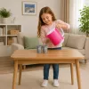 LEAN TOYS Bērnu tējkanna ar krūzītēm, gatavošanas skaņas, gaismas, rozā