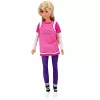 LEAN TOYS Anlily lelle ar violetu skeitbordu, ķiveri un garo sporta krekliņu komplekts