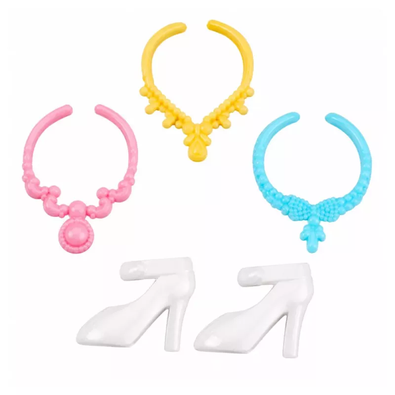 LEAN TOYS Anlily lelle uz balta zirga princese zilā kleitā ar aksesuāriem