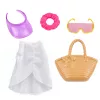LEAN TOYS Anlily Doll in Swimsuit, Beach Bag, and Accessories Set