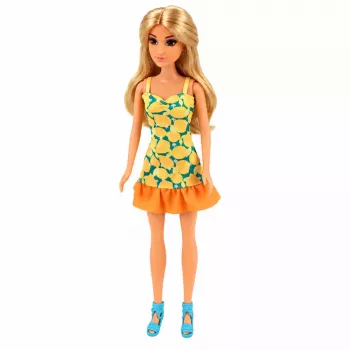 LEAN TOYS Anlily Doll in Yellow Dress with Kitten Garden Furniture Umbrella Accessories