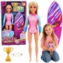 LEAN TOYS Anlily Sērfotāja lelle hidrotērpā ar sērfinga dēļa piederumu komplektu