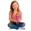 LEAN TOYS Anlily modes lelle rozā kleitā ar baltu sunīti, somiņu un brillēm