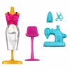 LEAN TOYS Anlily Apģērbu dizainera šūšanas mašīnas manekena leļļu komplekts