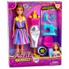 LEAN TOYS Anlily Apģērbu dizainera šūšanas mašīnas manekena leļļu komplekts