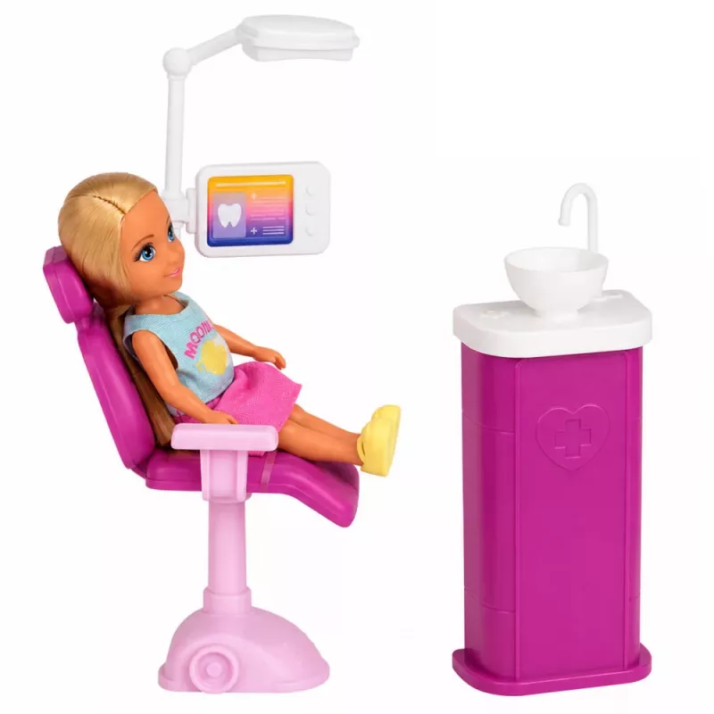 LEAN TOYS Anlily Zobārsta Leļļu Biroja Zobārstniecības Krēsla Piederumu Komplekts