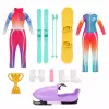 LEAN TOYS Anlily Doll Winter Sports Skis Snowmobile Snowboard Clothes Set