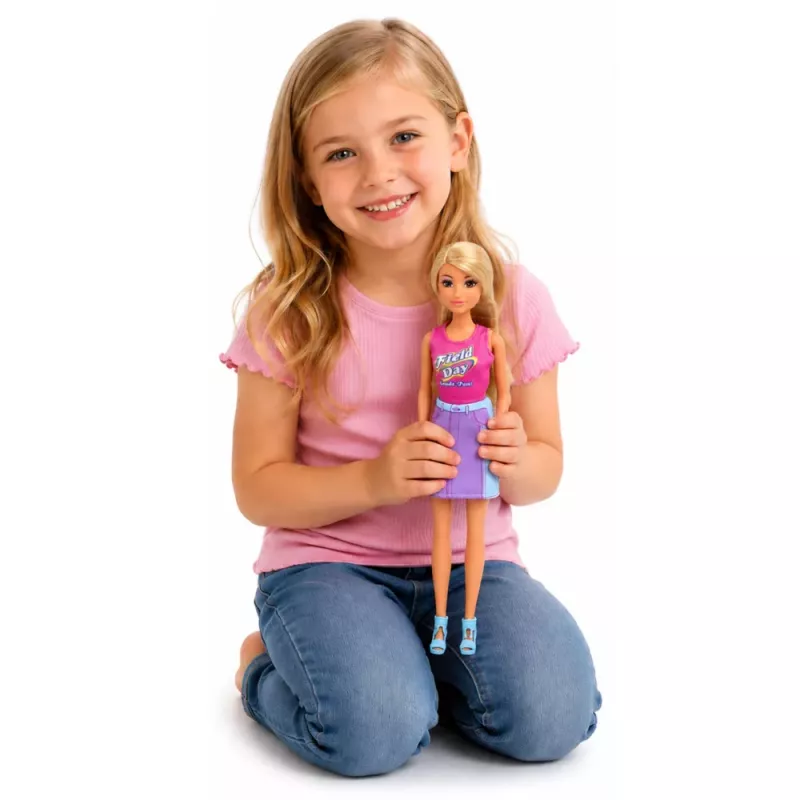 LEAN TOYS Anlily lelle ar baltu suni, gultu un aksesuāru komplektu