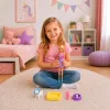 LEAN TOYS Anlily lelle ar baltu suni, gultu un aksesuāru komplektu